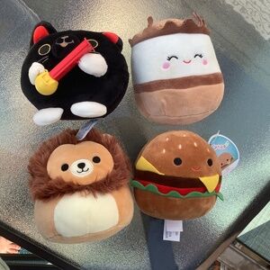 4 like new (one with tags) squishmallows